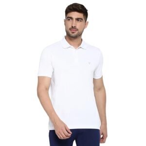 Van Heusen Men's Cotton Regular Fit Athleisure Ultra Soft Polo T-Shirt - Short Sleeve, Textured